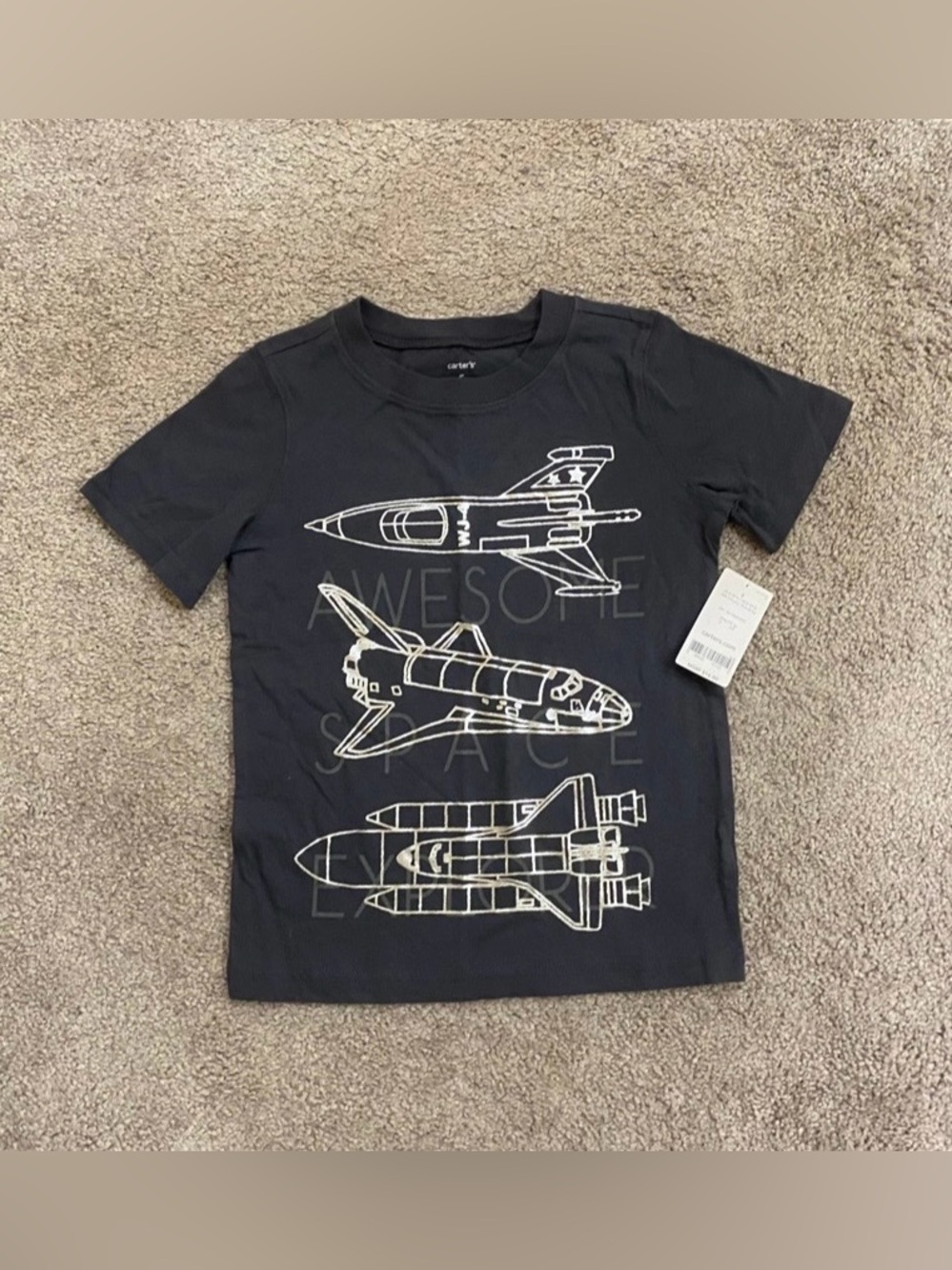 Boys Carter’s Spaceship Shirt size 5 NWT